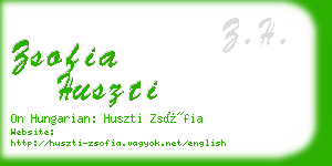 zsofia huszti business card